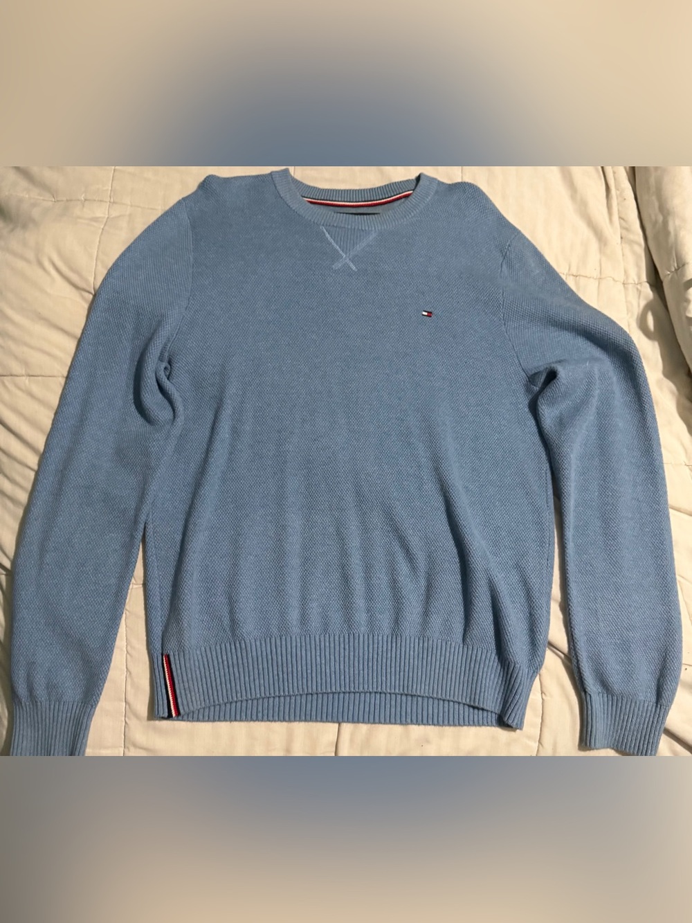 Tommy Hilfiger Sky Blue Men's Crewneck Sweater
